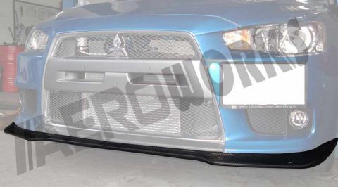 Mitsubishi Lancer EVO X 08/- Front bumper lip RT style carbon