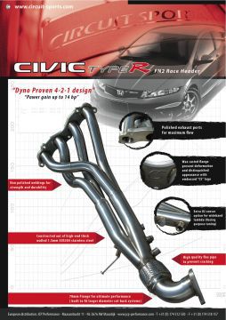 Honda Civic 06/- FN2   Equal length race header
