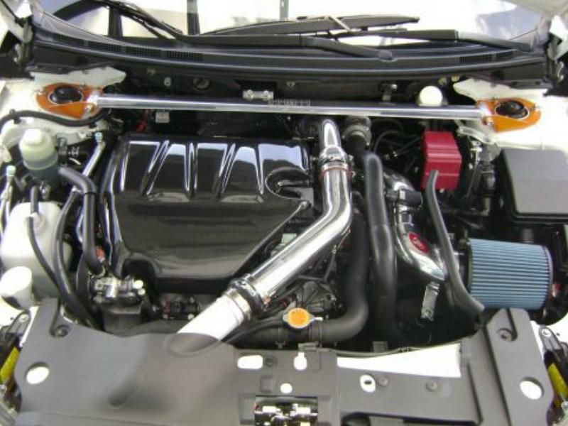 Lancer EVO X Front (up) strut bar alu. Polished