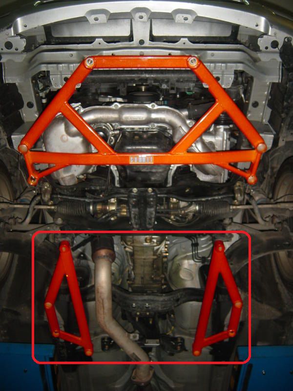 Impreza WRX 01/- GD-A Lower Side support brace L+R