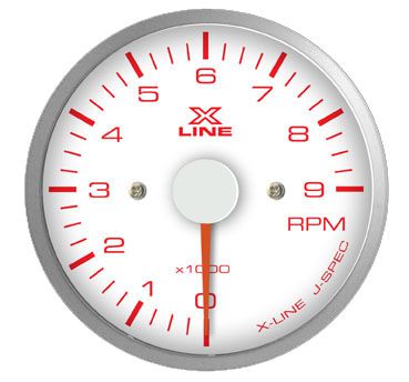 X-Line White Dial Tachometer