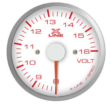 X-Line White Dial Voltmeter