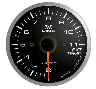 X-Line Smoke White LED Exhaust Temp